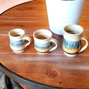 Handmade pottery mugs
